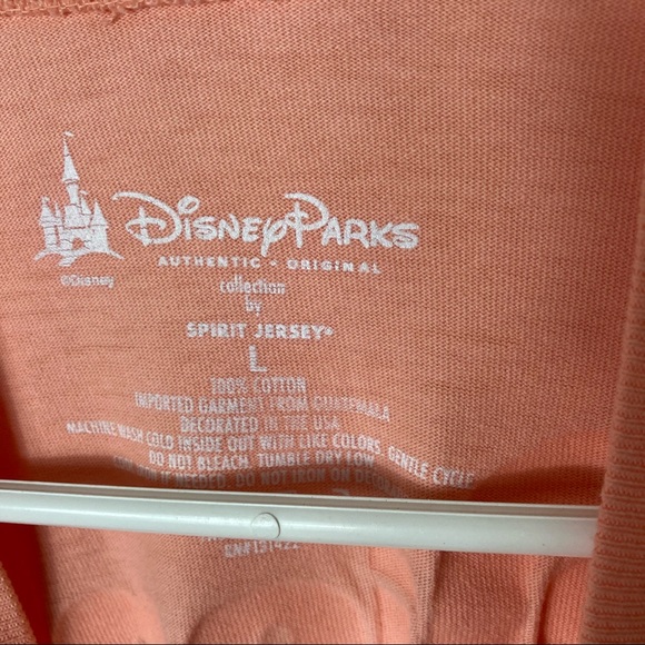 Disney parks spirit jersey coral pink gold glitter puff paint size L - Picture 6 of 11